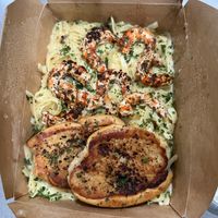 Garlic shrimp pasta  at A Lo Vegano Orlando in Orlando