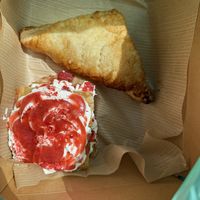 Guava cream cheese pastelito, strawberry crunch cake   at A Lo Vegano Orlando in Orlando