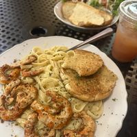 Garlic butter linguine and shrimpp  at A Lo Vegano Orlando in Orlando