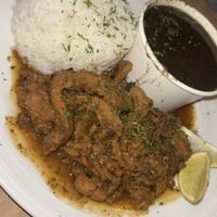 Build your own - jasmine rice. Black beans. Pork   at A Lo Vegano Orlando in Orlando