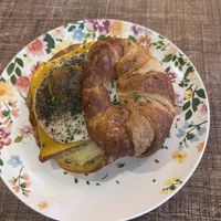 Croissant sandwhich with egg   at A Lo Vegano Orlando in Orlando