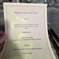 Menu   at Wineport Lodge in Glasson