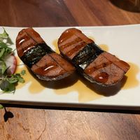 Bean curd Nigiri at Tane Vegan Izakaya in Palo Alto