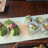 Avocado nigiri and philadelphia roll at Tane Vegan Izakaya in Palo Alto