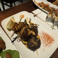 Yakimono mushrooms  at Tane Vegan Izakaya in Palo Alto