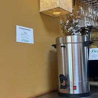 Complimentary kukicha at Peace Natural Vegan Food in Berkeley