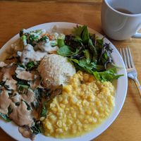 Modest plate (changes daily) at Peace Natural Vegan Food in Berkeley