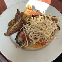 Milanesa de quinoa (muy mala)  at La Commedia in Montevideo