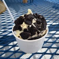 Dole whip and vanilla soft serve with Oreos  at Salty's Inlet Ice Cream  in Point Pleasant Beach