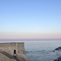 View from the terrace  at Gutkowskino Ristorante @ Hotel Gutkowski  in Siracusa