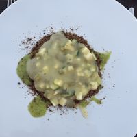 Courgette and prickly pear saladd  at Gutkowskino Ristorante @ Hotel Gutkowski  in Siracusa