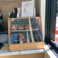 Small bakery case at Bramble Cafe in Halifax