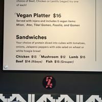 Menu  at Enat - Optimist Hall in Charlotte