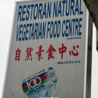 Sign out front at Natural Vegetarian Food Centre in Kuala Lumpur