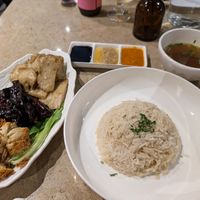 Vegan "chicken" rice at Roots Bistro KL in Kuala Lumpur