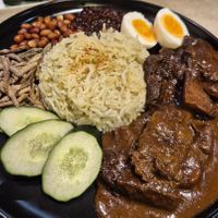 Nasi lemak rendang at Roots Bistro KL in Kuala Lumpur