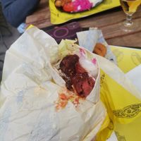 Wrap con beyond meat at Fari's in Ljubljana