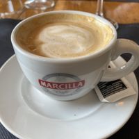 Kaffee mit Sojamilch 👍  at Gastrobar Bibi in Plentzia
