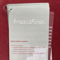 Menu  at AretzKäffchen in Moenchengladbach