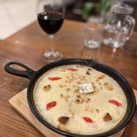 Rice with smoky cheese casserole  at CHOICE in Kyoto