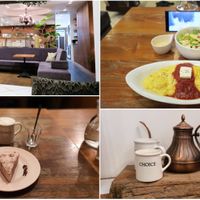 Yummy vegan omurice!! And raw cake!! :) at CHOICE in Kyoto