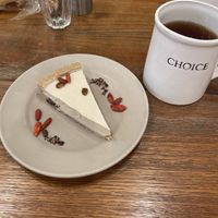 Rum and raisin cheesecake with gogi berries and cacao nibs  at CHOICE in Kyoto
