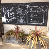The inviting chalk board outside at CHOICE in Kyoto