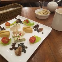 5 cheese plate (all non-dairy) at CHOICE in Kyoto