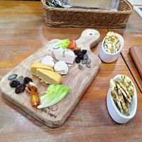 Cheese plate with crackers at CHOICE in Kyoto