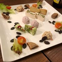 Amazing vegan cheese plate  at CHOICE in Kyoto