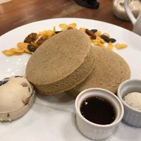 Vegan cheese pancake  at CHOICE in Kyoto