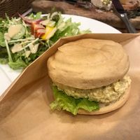 Vegan egg sandwhich at CHOICE in Kyoto