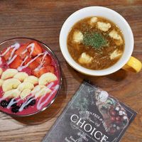 soup and smoothies at CHOICE in Kyoto