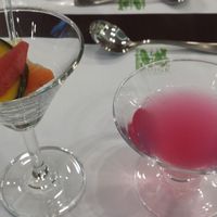 The fruit and enzyme elixir with tasty pickled vegetables
 at CHOICE in Kyoto