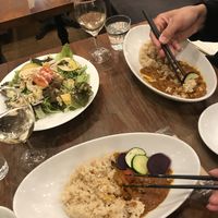 Veggie curry and taco rice  at CHOICE in Kyoto