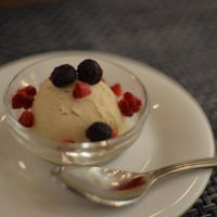 Brown rice milk ice-cream (mini serve) at CHOICE in Kyoto