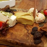 Vegan cheese board at CHOICE in Kyoto