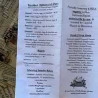 Menu pt 2  at The Coffee Press in Batavia