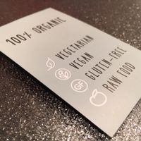 Business card at El Cafe Blueproject in Barcelona