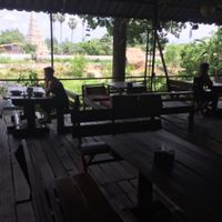 Rustic setting next to river  at Happy Green in Chiang Mai