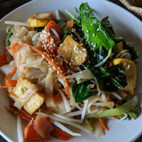 Noodles with veggies at Happy Green at Happy Green in Chiang Mai