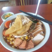 Great noodle soup dish 8/10 but the mock meat was a bit too chewy in one or two instances (thick cardboard almost) at Quán Hủ tiếu chay Nhân Tâm in Ho Chi Minh City