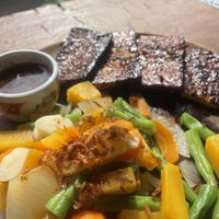 Tempe steak for only 35k!! So good  at Aura Bowls in 