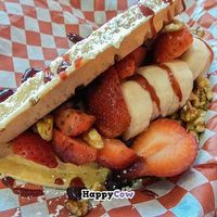 vegan love waffle at Kitty Corner Cafe in Minneapolis
