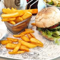 Green oat burger at Arena in Dannenberg