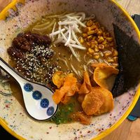 Miso daddy bbq ramen at Vegan AF Ramen in Wroclaw
