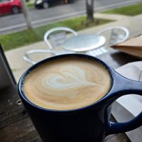 Oat latte at Anchor Coffee House in Windsor