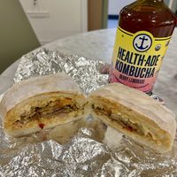 Vegan Philadelphia seitan sandwichh  at Tropic Juice Bar & Grill in Brooklyn