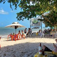 Área externa do restaurante beira-mar at Basílico in Cairu