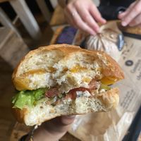 Inside of burger   at Hank Cuisine Végétale - Archives in Paris